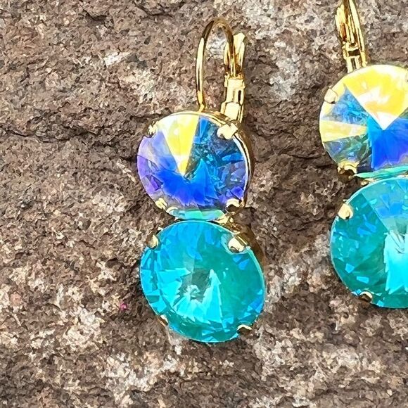 Handcrafted Earrings with Swarovski Crystal - Picture 6 of 7